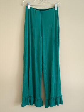 00 Asos Green Frill Hem Culottes Pull On